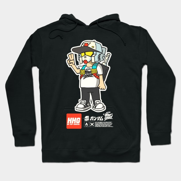 HHG DUDES - DJ RX-78 V2 Hoodie by EasterlyArt